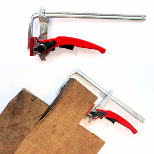 Hitrovpenjalne mizarske spone za hitro in enostavno vpenjanje lesa in drugih materialov, idealne za mizarstvo, DIY projekte in lesarske delavnice.