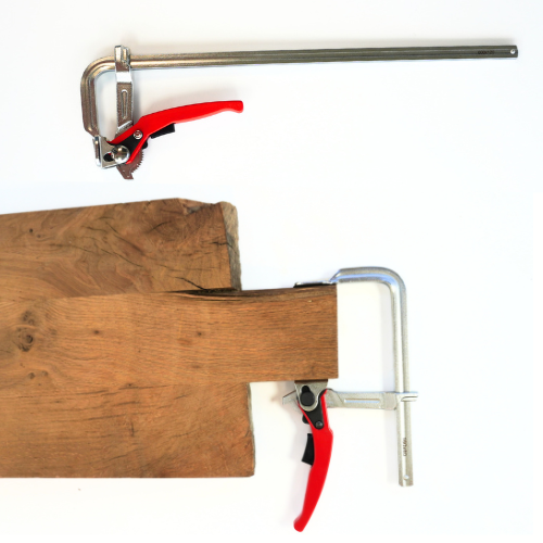 Hitrovpenjalne mizarske spone za hitro in enostavno vpenjanje lesa in drugih materialov, idealne za mizarstvo, DIY projekte in lesarske delavnice.